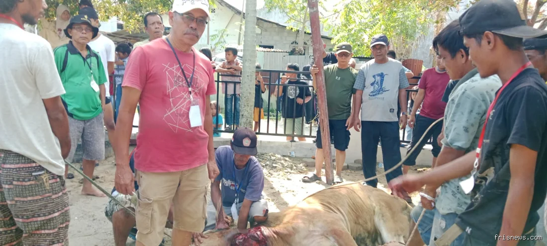 Warga Sopo Inanta gelar penyembelihan hewan kurban usai shalat Idul Adha 