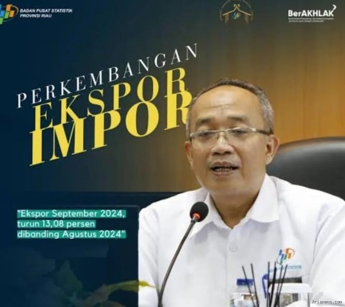 BPS sebut nilai ekspor Riau Januari-April 2026 naik 8,11 persen 